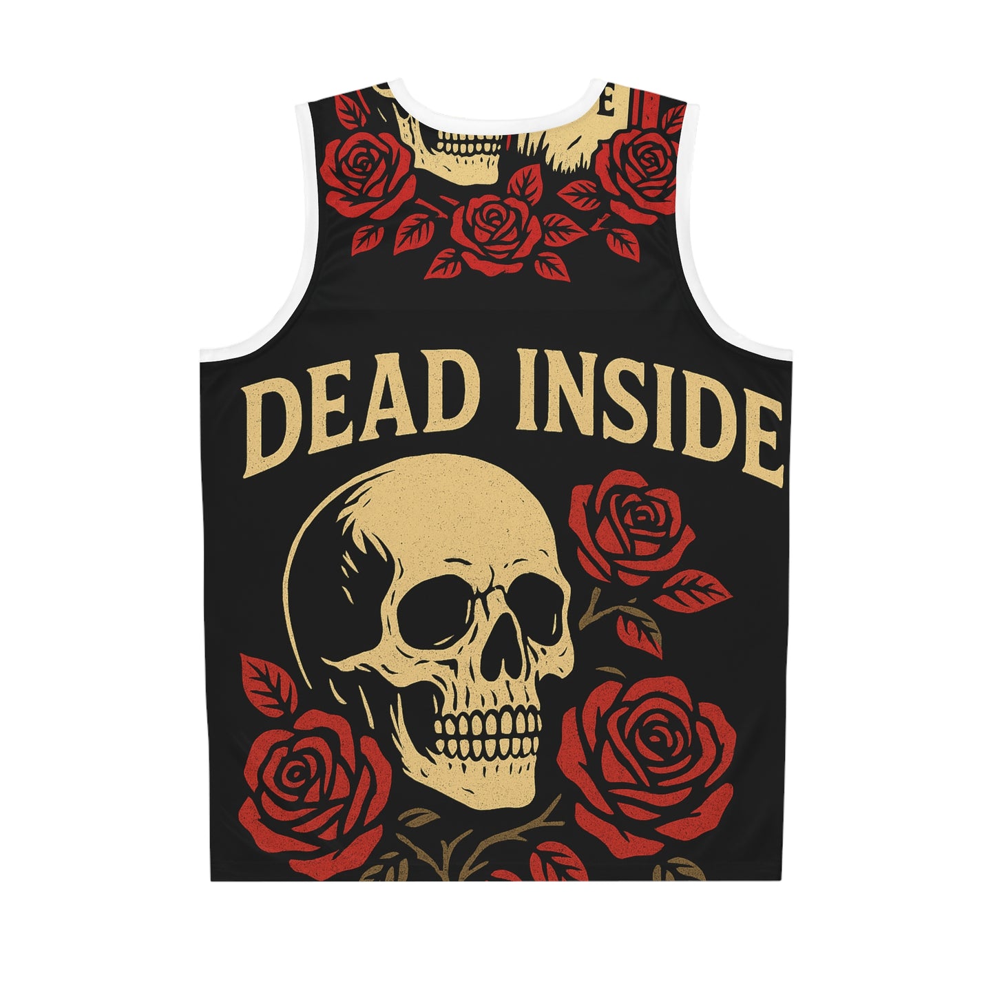 GRGP "DEAD LOVE" Gothic Skull Basketball Jersey, Floral Sportswear