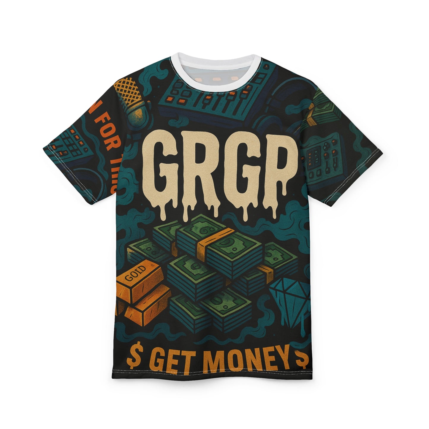 GRGP "GET MONEY "Unisex Cut & Sew Tee (AOP)