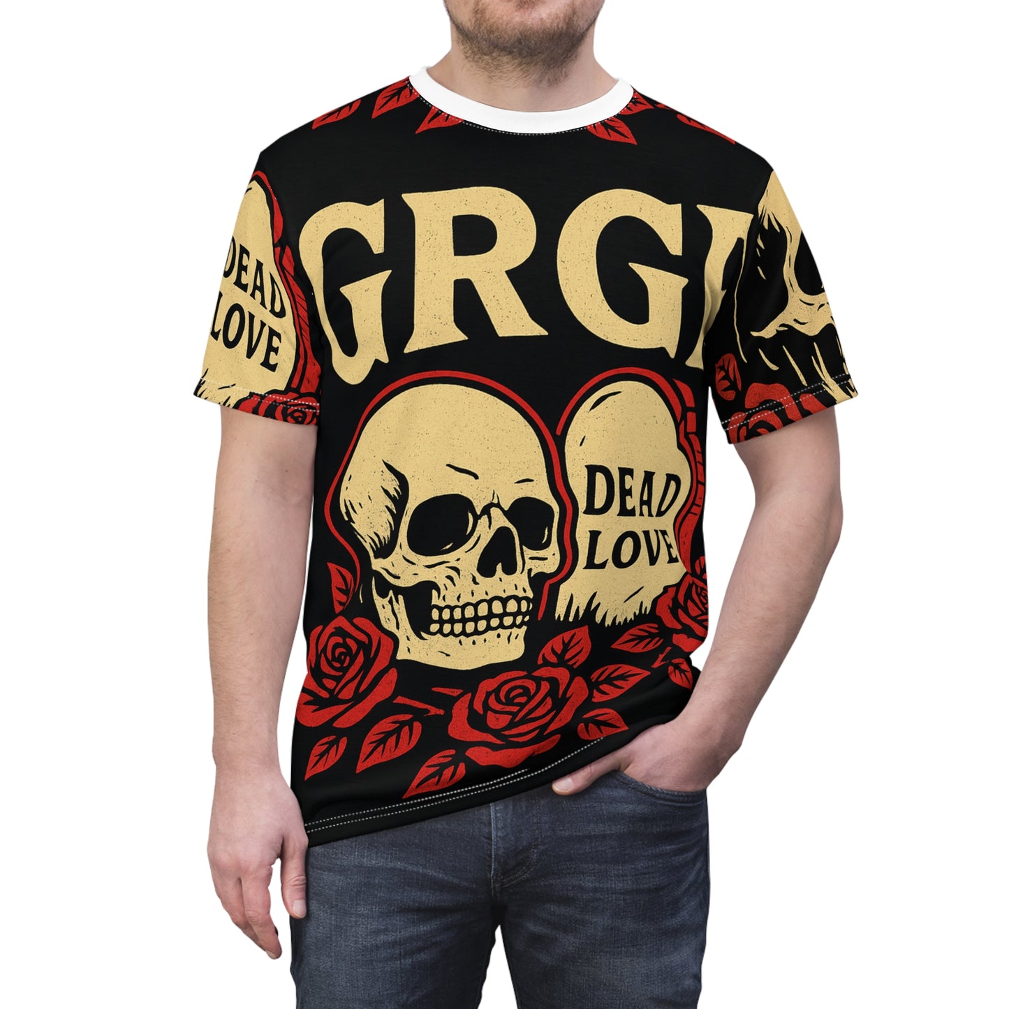 GRGP "DEAD LOVE" Skull & Roses Graphic Tee