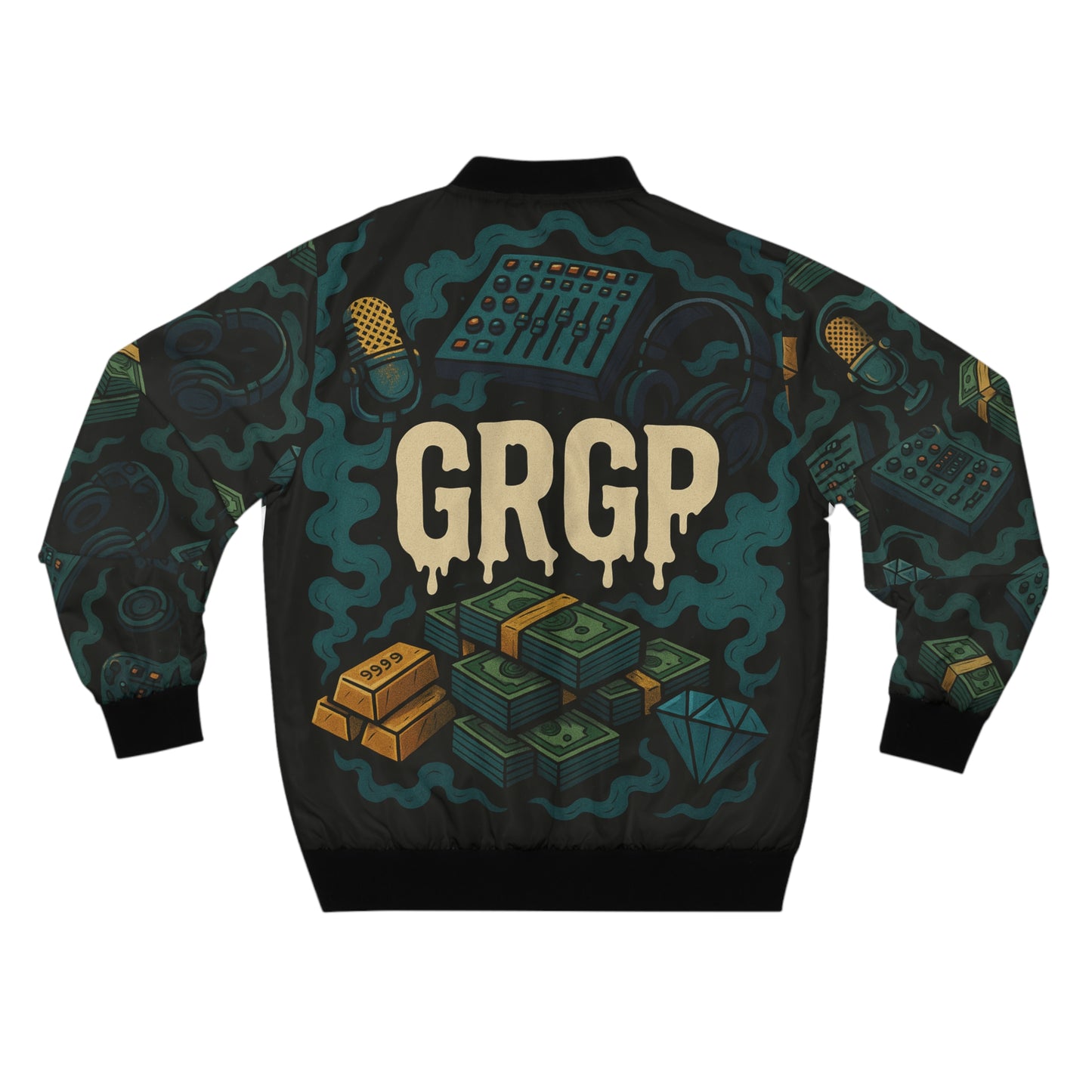 GRGP "GET MONEY" Men's Bomber Jacket (AOP)