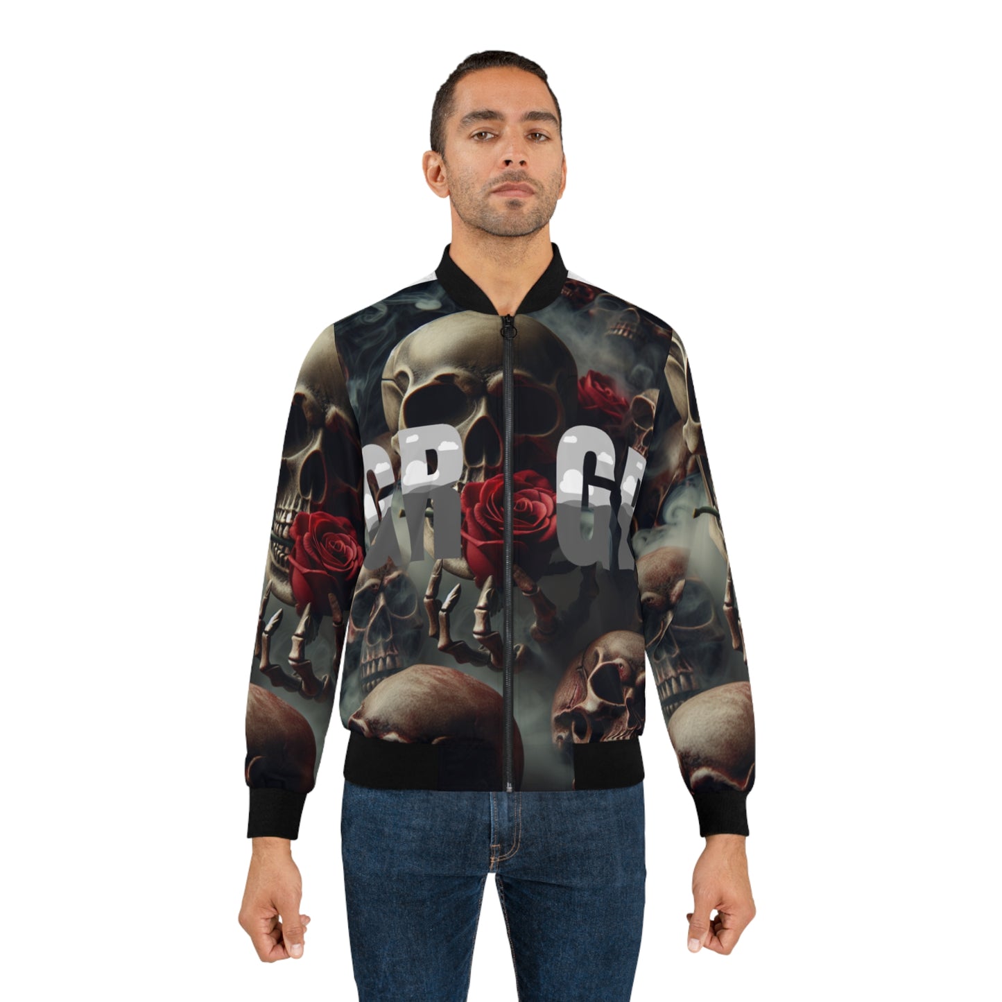 GRGP AOP Skull & Rose Bomber Jacket
