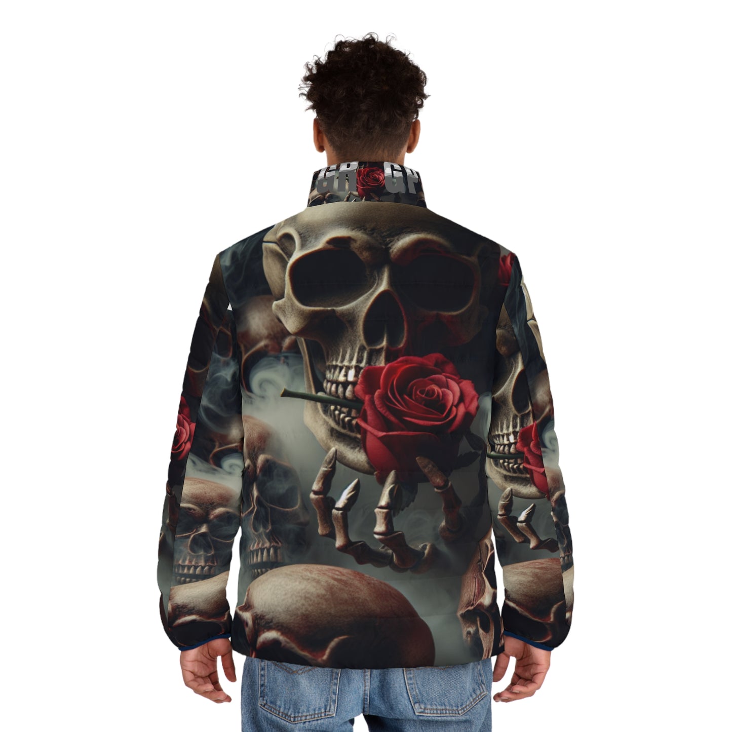 GRGP Gothic Skulls Puffer Jacket