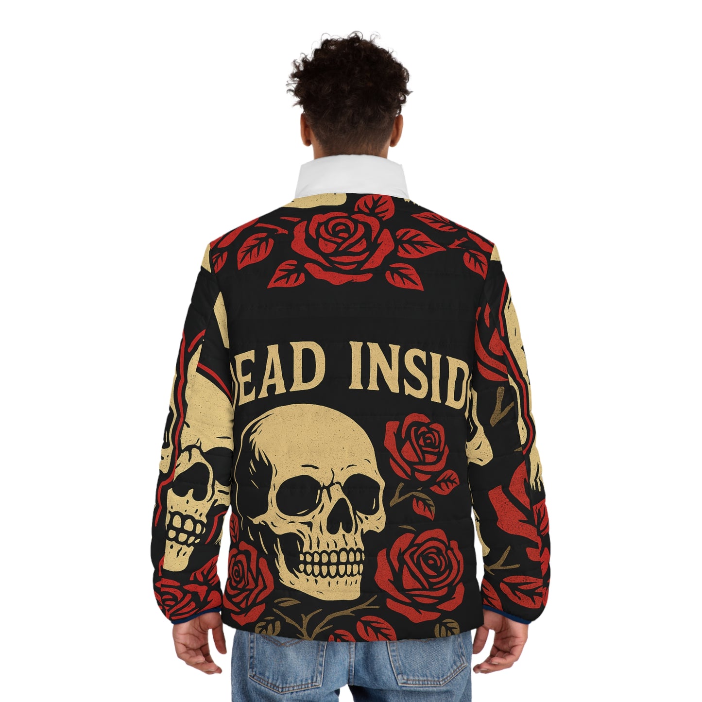 GRGP "DEAD LOVE" Men's Gothic Puffer Jacket,
