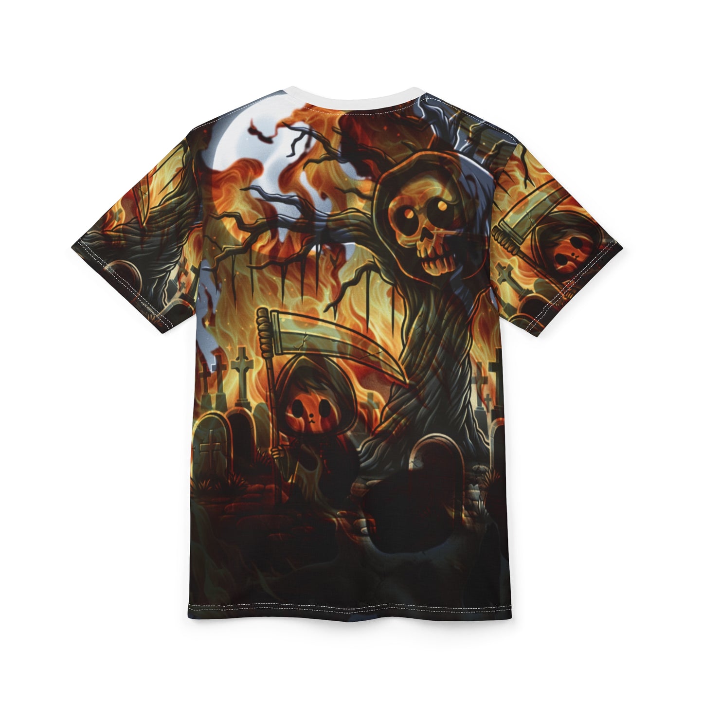 GRGP "HOLLOWEEN NIGHT" Gothic Graphic Tee, Unisex Cut & Sew T-Shirt,