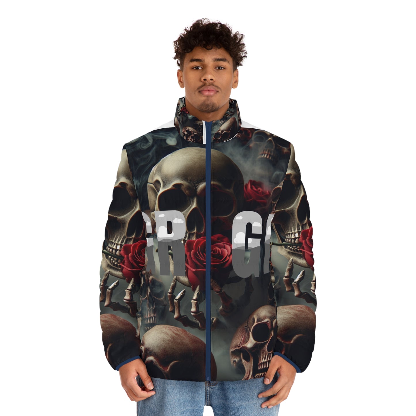 GRGP Gothic Skulls Puffer Jacket