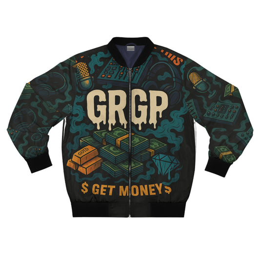 GRGP "GET MONEY" Men's Bomber Jacket (AOP)