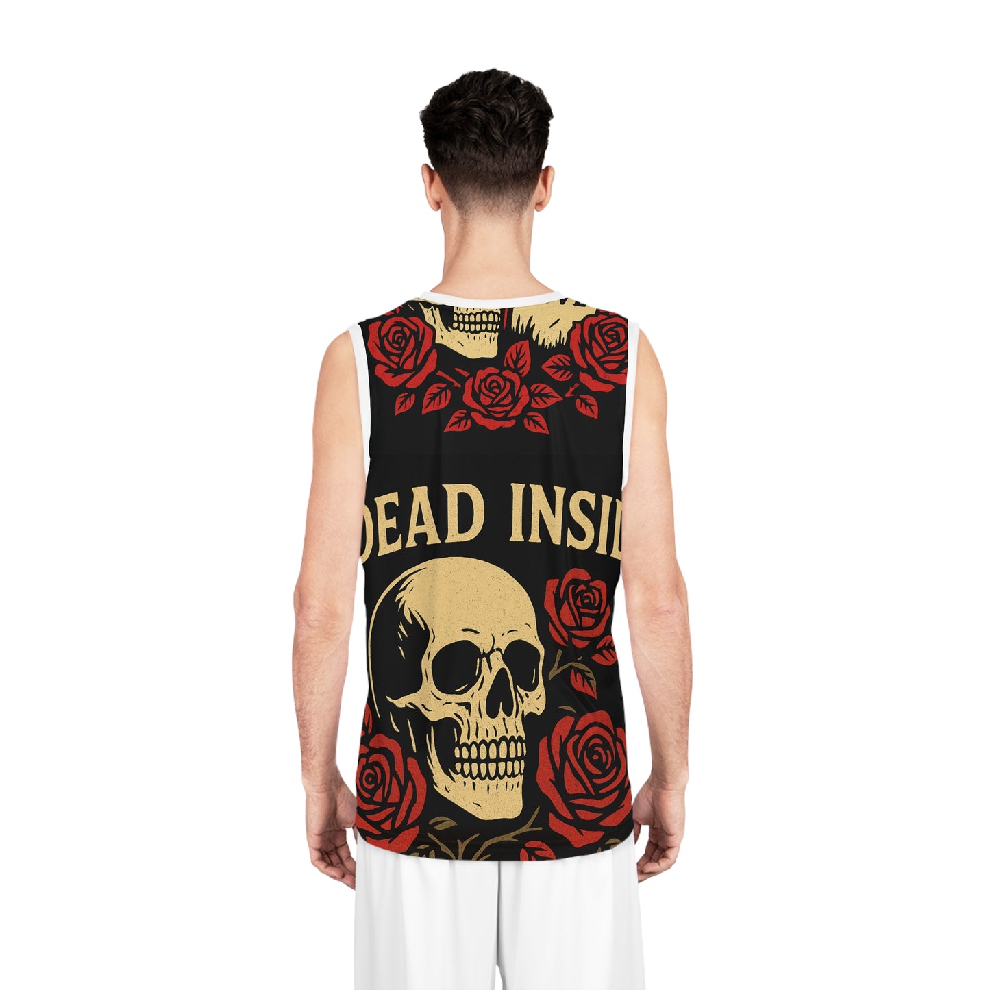 GRGP "DEAD LOVE" Gothic Skull Basketball Jersey, Floral Sportswear